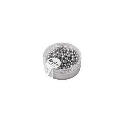 Rayher Renaissance Glaswachsperlen, 4mm ø, silbergrau Rayher Renaissance Glaswachsperlen, 4mm ø, silbergrau