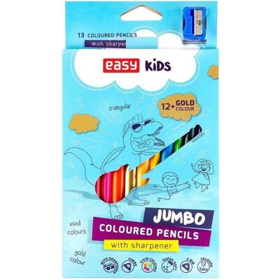 Easy, Malstifte, Dreieckige Jumbo-Buntstifte 13 Farben (380906) (13x) Easy, Malstifte, Dreieckige Jumbo-Buntstifte 13 Farben (380906) (13x)