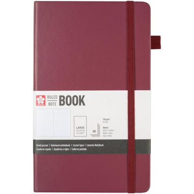 Sakura, Heft + Block, Notizbuch ca. A5 liniert, maulbeere Hardcover 160 Seiten (A5, Harter Einband) Sakura, Heft + Block, Notizbuch ca. A5 liniert, maulbeere Hardcover 160 Seiten (A5, Harter Einband)