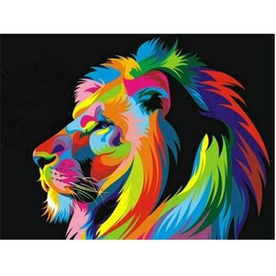Magni Diamond Painting Regenbogenlöwe - Diamond Painting Magni Diamond Painting Regenbogenlöwe - Diamond Painting