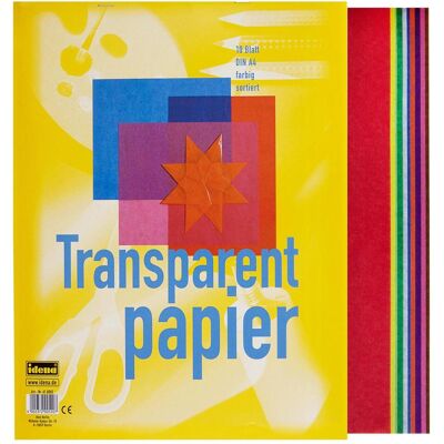 Idena, Bastelpapier, Transparentpapier mehrfarbig DIN A4 10 Blatt (10x) Idena, Bastelpapier, Transparentpapier mehrfarbig DIN A4 10 Blatt (10x)