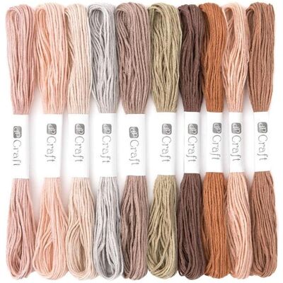 Dalprint Set Naturfäden 8 m 10 Stk, Garn + Wolle, Beige Dalprint Set Naturfäden 8 m 10 Stk, Garn + Wolle, Beige
