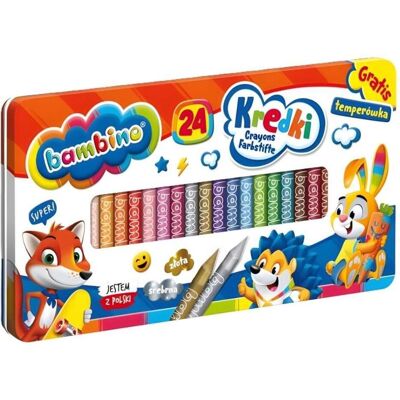 Majewski, Malstifte, Buntstifte 24 Farben + Spitzer BAMBINO (24x) Majewski, Malstifte, Buntstifte 24 Farben + Spitzer BAMBINO (24x)