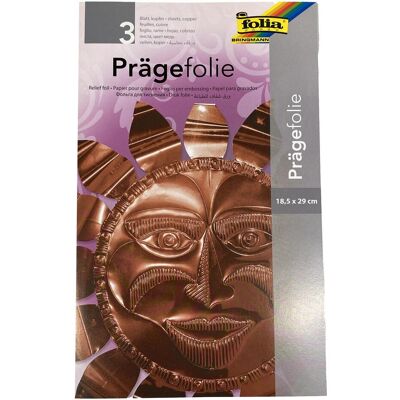 Folia, Bastelpapier, Präge-Folie (70 g/m², 3x) Folia, Bastelpapier, Präge-Folie (70 g/m², 3x)