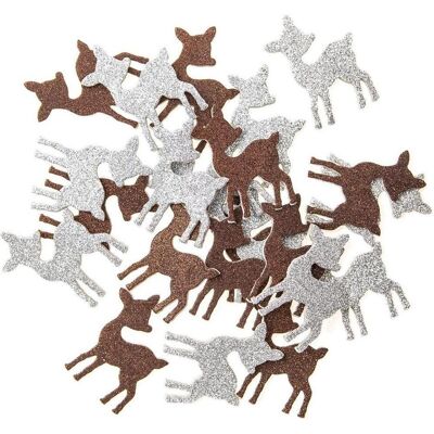 DP Craft, Sticker, Glitzernde Schaumstoff-Hirsch-Aufkleber, 30 Stück (30 Sticker) DP Craft, Sticker, Glitzernde Schaumstoff-Hirsch-Aufkleber, 30 Stück (30 Sticker)