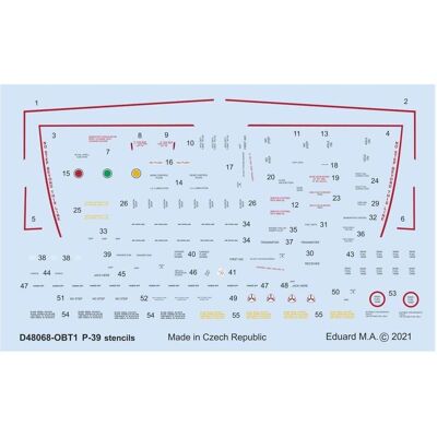 Eduard P-39 stencils for Eduard P-39 stencils for