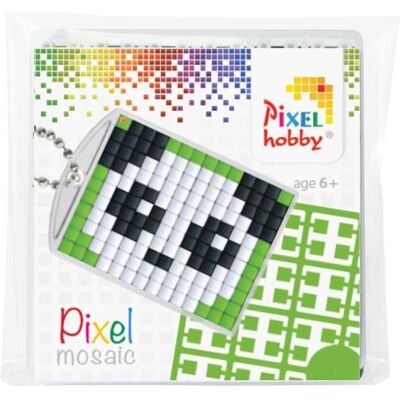 Magni Pixel P23004 Mosaik Medaillon Panda, Schlüsselanhänger für Kinder zum Selbstgestalten, kinderleichte Magni Pixel P23004 Mosaik Medaillon Panda, Schlüsselanhänger für Kinder zum Selbstgestalten, kinderleichte