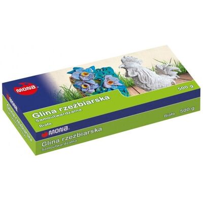 Monta, Modelliermasse, Selbsthärtender weisser Modellierton 500g MONA Monta, Modelliermasse, Selbsthärtender weisser Modellierton 500g MONA