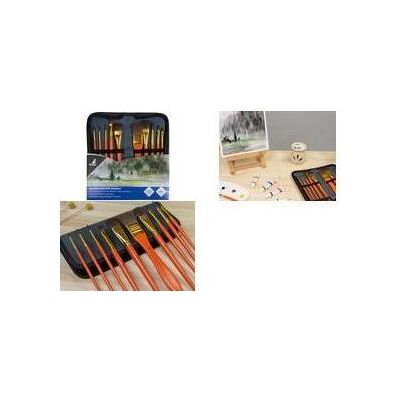 Kangaro, Pinsel, Aquarell-Pinsel-Set, 10-teilig, im Etui Pinsel aus Ponyhaar, sortiert in 10 Formen und Kangaro, Pinsel, Aquarell-Pinsel-Set, 10-teilig, im Etui Pinsel aus Ponyhaar, sortiert in 10 Formen und