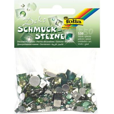 Folia Schmucksteine SPARKLING GREEN, 550 Stück Folia Schmucksteine SPARKLING GREEN, 550 Stück