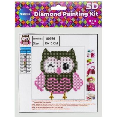Norimpex 5D-Diamantmosaik - Eule 15x15 89766 Norimpex 5D-Diamantmosaik - Eule 15x15 89766