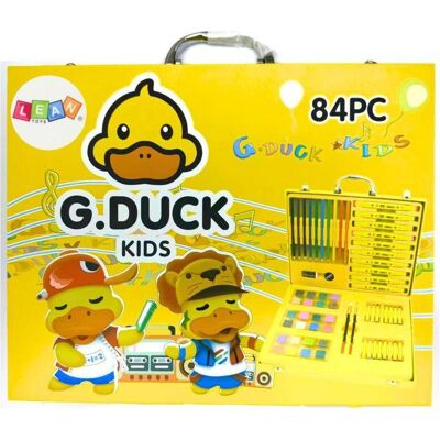 Lean Toys Kunstset im Koffer Gelbe Ente 84-teilig Lean Toys Kunstset im Koffer Gelbe Ente 84-teilig
