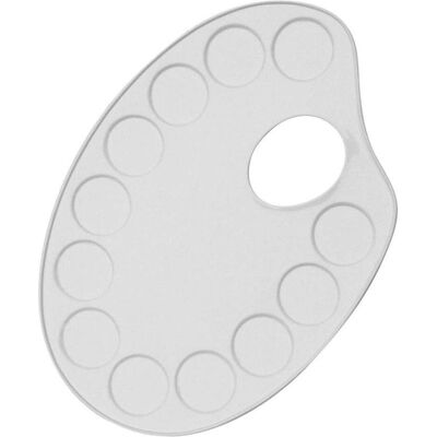 Kreul 4190 - Metallische Mischpalette - 12 Vertiefungen - Aluminium Kreul 4190 - Metallische Mischpalette - 12 Vertiefungen - Aluminium