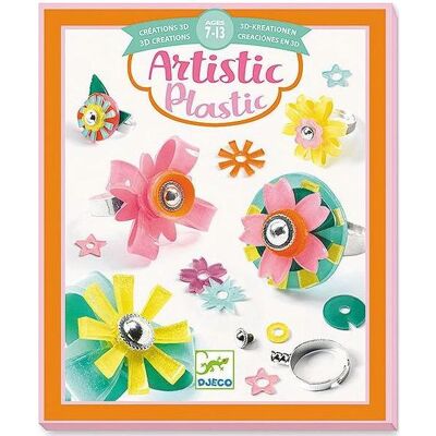 Djeco Künstlerische Kunststoff-Ringkollektion - Schmuckset für Kinder Djeco Künstlerische Kunststoff-Ringkollektion - Schmuckset für Kinder