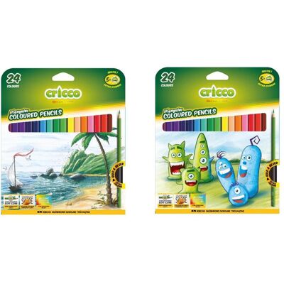 Amex, Malstifte, Dreieckige Buntstifte 24 Farben CRICCO (24x) Amex, Malstifte, Dreieckige Buntstifte 24 Farben CRICCO (24x)