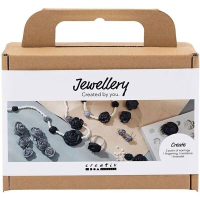 Creativ Company Schmuck Bastelset Rosen, Schwarz/Weiss Creativ Company Schmuck Bastelset Rosen, Schwarz/Weiss