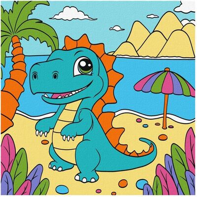 Ideyka Malen nach Zahlen - Dino 25 x 25 cm Ideyka Malen nach Zahlen - Dino 25 x 25 cm