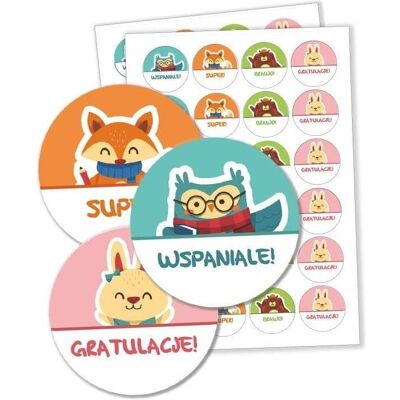 LearnHow, Sticker, Motivationsaufkleber - Tiere 40mm 48 Stk (48 Sticker) LearnHow, Sticker, Motivationsaufkleber - Tiere 40mm 48 Stk (48 Sticker)