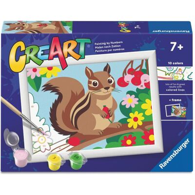 Ravensburger CreArt - Malen nach Zahlen - Streifenhörnchen Ravensburger CreArt - Malen nach Zahlen - Streifenhörnchen