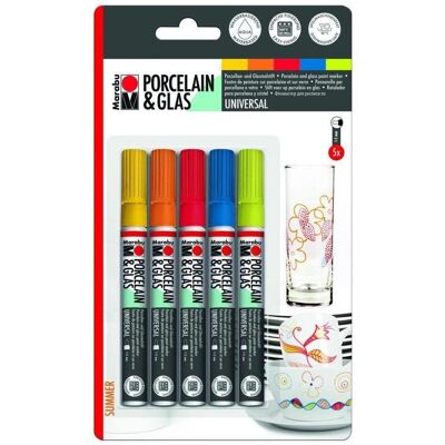 Marabu, Malstifte, Porzellan- und Glasmalstift (5x) Marabu, Malstifte, Porzellan- und Glasmalstift (5x)