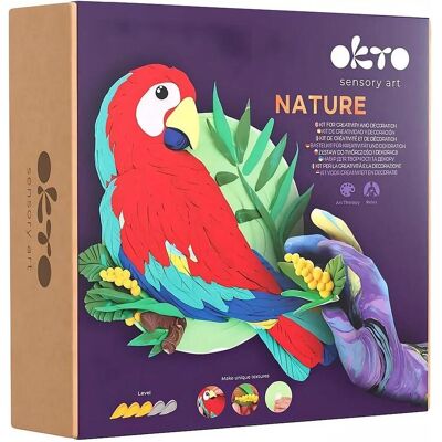 Okto 3D Gemälde Natur 'Papagei' auf Staffelei Okto 3D Gemälde Natur 'Papagei' auf Staffelei