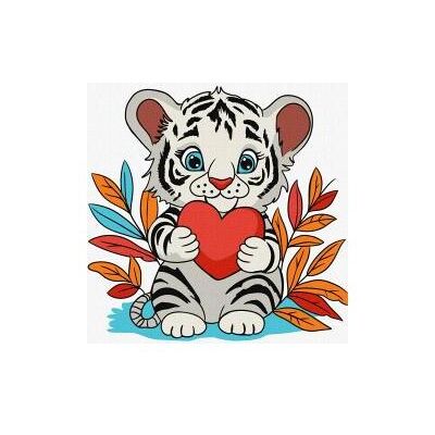 Ideyka Malen nach Zahlen - Wunderbares Tigerjunges für Kinder Ideyka Malen nach Zahlen - Wunderbares Tigerjunges für Kinder