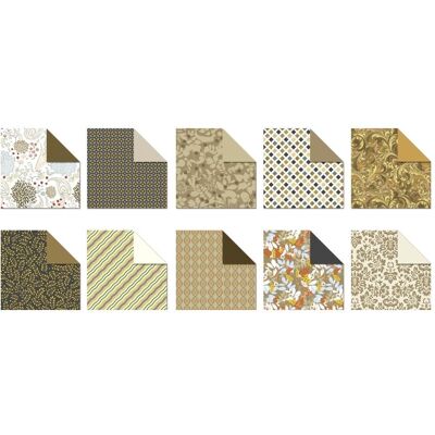 Ursus, Bastelpapier, Desinpapier Faltblätter 'Amber' 100g/qm 15x15cm VE=50 Blatt sortiert 10 Designs (100 g/m², 1x) Ursus, Bastelpapier, Desinpapier Faltblätter 'Amber' 100g/qm 15x15cm VE=50 Blatt sortiert 10 Designs (100 g/m², 1x)