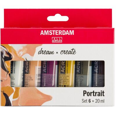 Amsterdam, Künstlerfarbe + Bastelfarbe, Acrylfarbe Portrait 6 Tuben à 20 ml (20 ml) Amsterdam, Künstlerfarbe + Bastelfarbe, Acrylfarbe Portrait 6 Tuben à 20 ml (20 ml)