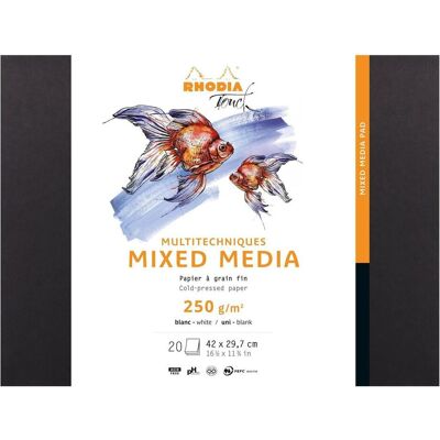 Rhodia, Bastelpapier, Touch Mixed Media Pad (250 g/m²) Rhodia, Bastelpapier, Touch Mixed Media Pad (250 g/m²)