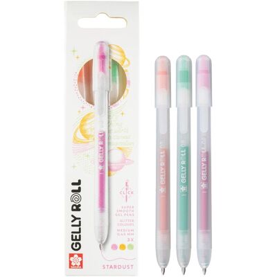 Sakura, Schreibstifte, Gelly Roll Stardust Glitzer-Gelstifte mit Druckmechanik, 3er-Pack Orange-Rosa-Smaragd (3x) Sakura, Schreibstifte, Gelly Roll Stardust Glitzer-Gelstifte mit Druckmechanik, 3er-Pack Orange-Rosa-Smaragd (3x)