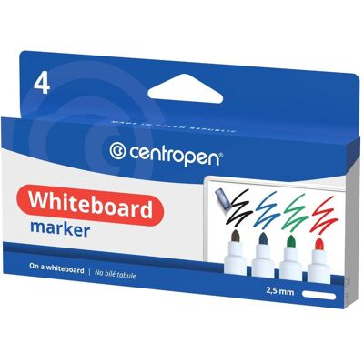 Centropen 8559 Whiteboard-Marker - Mehrfarbig, 2,5 mm, 4er-Set Centropen 8559 Whiteboard-Marker - Mehrfarbig, 2,5 mm, 4er-Set