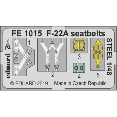 Eduard F-22A seatbelts STEEL for Hasegawa Eduard F-22A seatbelts STEEL for Hasegawa