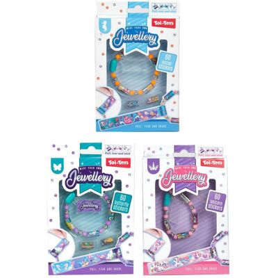 Toi-Toys, Sticker, Armband mit Klebeperlen – 60 Aufkleber (60 Sticker) Toi-Toys, Sticker, Armband mit Klebeperlen – 60 Aufkleber (60 Sticker)