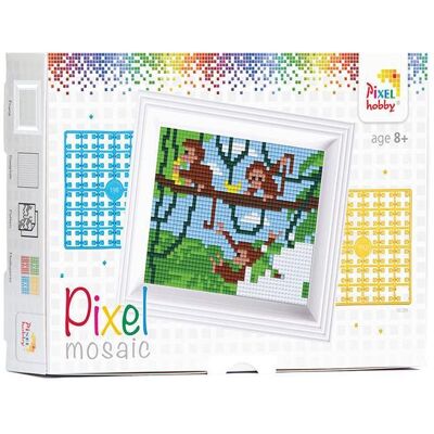 Pixelhobby Pixel Geschenkverpackung - Affe mit Rahmen Pixelhobby Pixel Geschenkverpackung - Affe mit Rahmen