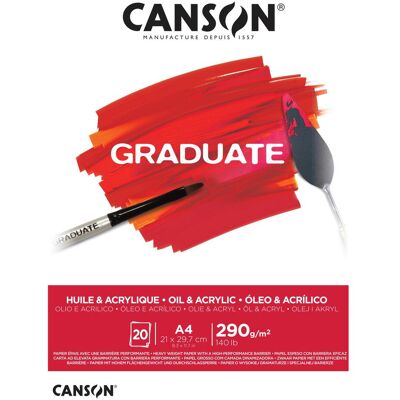 Canson, Heft + Block, AKRYLBLOCK GRADUATE A4 290gr (A4) Canson, Heft + Block, AKRYLBLOCK GRADUATE A4 290gr (A4)