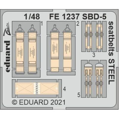Eduard SBD-5 seatbelts STEEL, for REVELL Eduard SBD-5 seatbelts STEEL, for REVELL