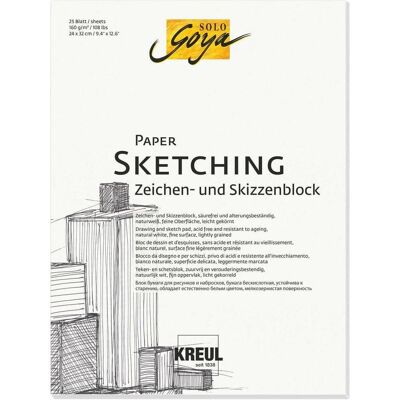 Kreul, Heft + Block, Knstlerblock SOLO Goya Paper Sketching, 240 x 320 mm (24 x 32 cm, Blanko) Kreul, Heft + Block, Knstlerblock SOLO Goya Paper Sketching, 240 x 320 mm (24 x 32 cm, Blanko)