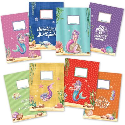 Papierdrachen, Heft + Block, 8 Papierheftumschläge A4 Meerjungfrauen - Set 20 (A4) Papierdrachen, Heft + Block, 8 Papierheftumschläge A4 Meerjungfrauen - Set 20 (A4)