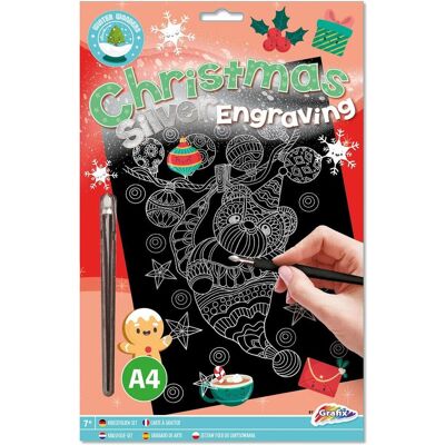 Grafix XMAS Scratch Art A4, Silber Grafix XMAS Scratch Art A4, Silber
