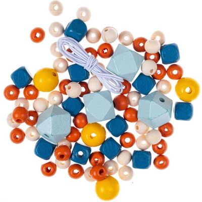 DP Craft Pastellfarbene Holzperlen 80 Stk DP Craft Pastellfarbene Holzperlen 80 Stk