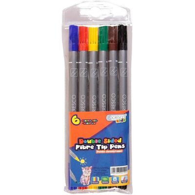 Cresco, Marker, Doppelseitige Marker, 6 Farben Cresco, Marker, Doppelseitige Marker, 6 Farben