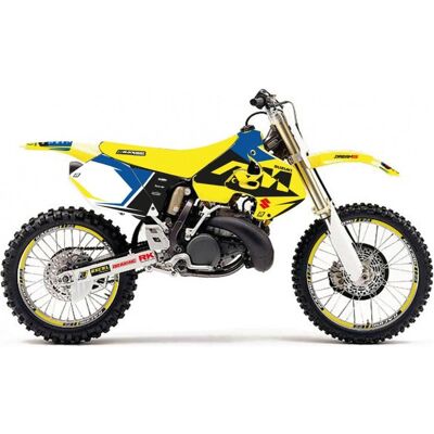 Blackbird, Sticker, BLACKBIRD-AUFKLEBER (DECALS) SUZUKI RM 125/250 '96-'00 DREAM 5 FARBEN BLAU GELB SCHWARZ Blackbird, Sticker, BLACKBIRD-AUFKLEBER (DECALS) SUZUKI RM 125/250 '96-'00 DREAM 5 FARBEN BLAU GELB SCHWARZ