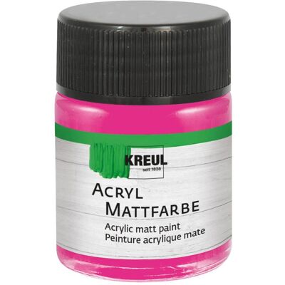 Kreul, Künstlerfarbe + Bastelfarbe, Acryl Mattfarbe Pink 50ml (50 ml) Kreul, Künstlerfarbe + Bastelfarbe, Acryl Mattfarbe Pink 50ml (50 ml)