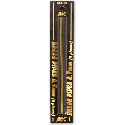 AK Interactive BRASS PIPES 0,7mm, 5 units AK Interactive BRASS PIPES 0,7mm, 5 units