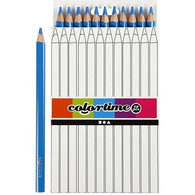 Creativ Company, Malstifte, Driehoekige Jumbo Kleurpotloden - Blauw, 12st. (12x) Creativ Company, Malstifte, Driehoekige Jumbo Kleurpotloden - Blauw, 12st. (12x)