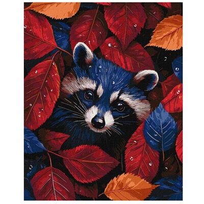 Ideyka Malen nach Zahlen - Herbst-Waschbär - art selena ua Ideyka Malen nach Zahlen - Herbst-Waschbär - art selena ua