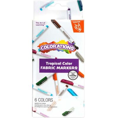 Colorations, Marker, - Stoffmarker Tropical Colors - 6 Farben (6x) Colorations, Marker, - Stoffmarker Tropical Colors - 6 Farben (6x)