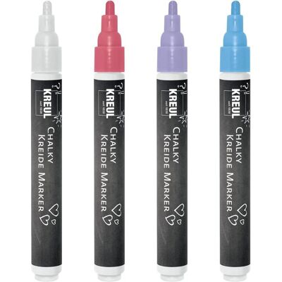 Kreul, Marker, Chalky Kreidemarker medium 4er Set (4x) Kreul, Marker, Chalky Kreidemarker medium 4er Set (4x)