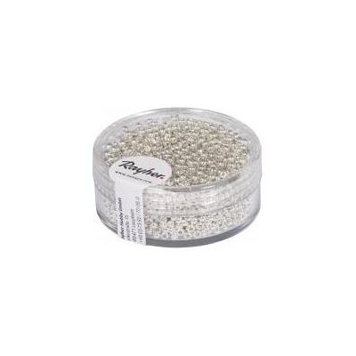 Rayher Rocailles, 2, 0 mm ø, perlmutt, silber, 17 g Rayher Rocailles, 2, 0 mm ø, perlmutt, silber, 17 g