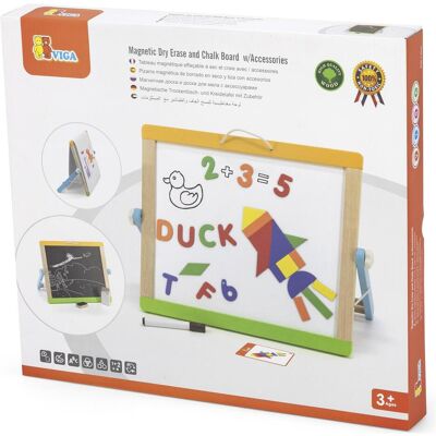 Viga Toys Magnetische Tischtafel - Doppelseitiges Lernspielzeug Viga Toys Magnetische Tischtafel - Doppelseitiges Lernspielzeug